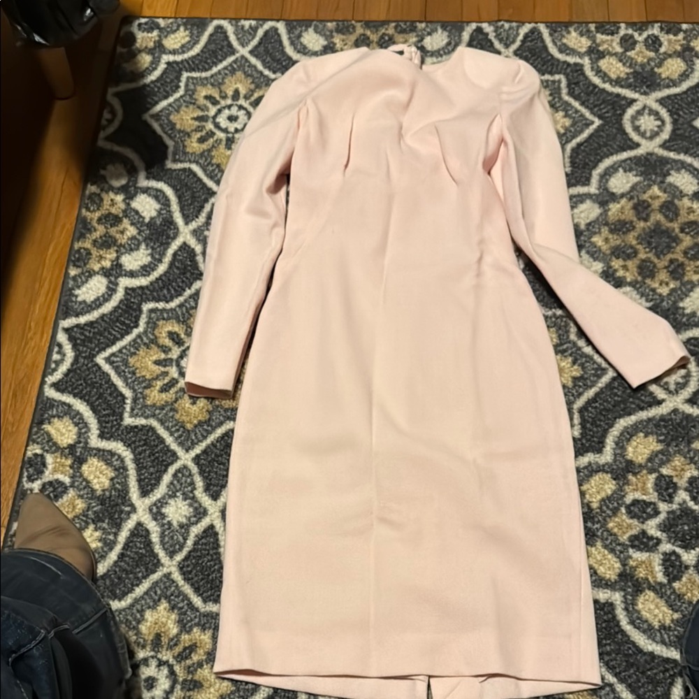 Elegant Pink Long Sleeve Dress